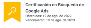 Certificacion google Busqueda